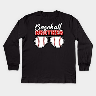 Baseball Brother Funny Baseball Life Softball Life Gift For Men Father day Kids Long Sleeve T-Shirt